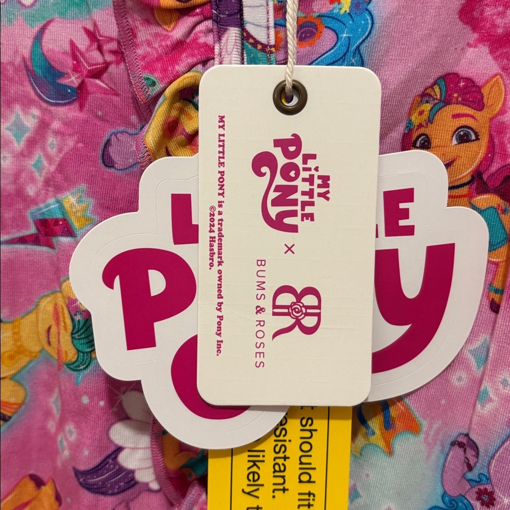NWT Bums & Roses Baby Girl Bamboo My Little Pony Convertible Footie Sleeper 0-3M - Picture 3 of 10